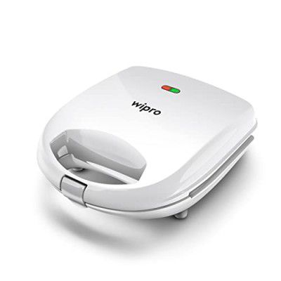 Wipro Vesta BS101 Sandwich Maker |Standard Size | Auto Temp Control| Smart LED Indicator | Regular Bread Size for 2 Slices|700 Watt