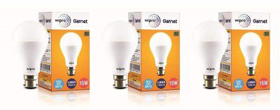 wipro Wipro Garnet 15W B22D Led White Light, Pack of 3, (N15001_3)