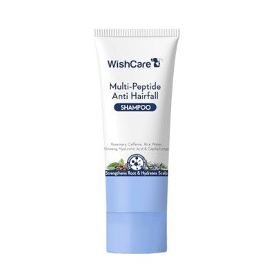 WishCare Multi Peptide Anti Hairfall Shampoo - Rice Water, Rosemary, Capilia Longa, HA & Caffeine 20ml