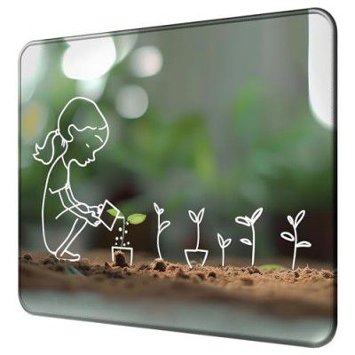 WISHTIME Mouse Pad Locking Edge Non-Slip Rubber Base Desktop Locking Edge Mat