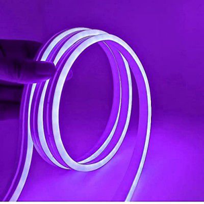 Wizzo (1 Meter) DC 12 Volt Cuttable LED Neon Flexible Rope Waterproof LED Light Strip Car Interior Decoration 10 Watt, Rope Light, Temple, Home Decoration Indoor & Outdoor (Purple)