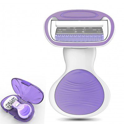 Women Razor No Irritation Snap Hair Remover for Smooth Skin Easy and Good to Use Portable Ideal for Travel (Purple)