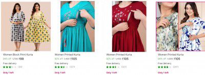 Womens Kurta Upto 94% Off