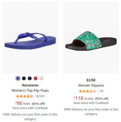 Women's Slippers/Flip Flops Starting from ₹90