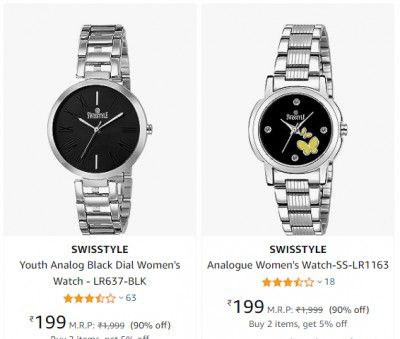 Women's Watches from ₹119 | Buy 3 get extra 40% off