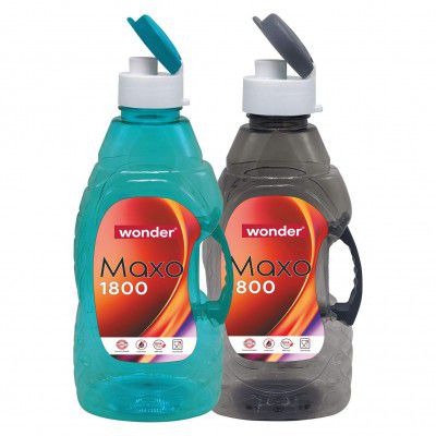 Wonder Plastic Maxo 1800 Fliptop Fridge Bottle Set, 2 pc Set 1800 ml