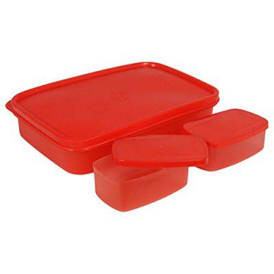 Wonder Prime Plastic Bon Bon Big Leak-Proof Lunch Box 1 Pc Lunch Box With Saparate Leak-Proof Container