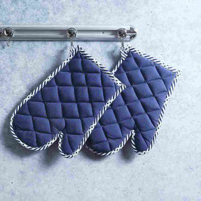 Wonderchef Como Oven Mittens - Blue, Set of 2