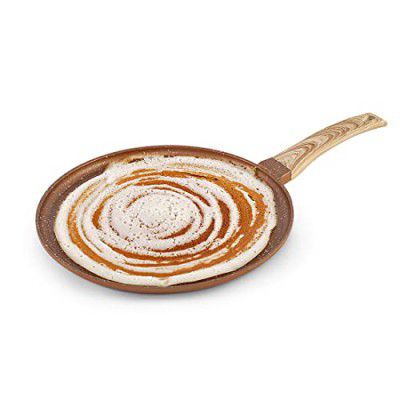 Wonderchef Duralife Die-cast Dosa Tawa | 5 Layer Healthy Duramax Non-Stick Coating | Soft Touch Handle | Pure Grade Aluminium | PFOA Free | 28 cm | 2 Year Warranty | Copper