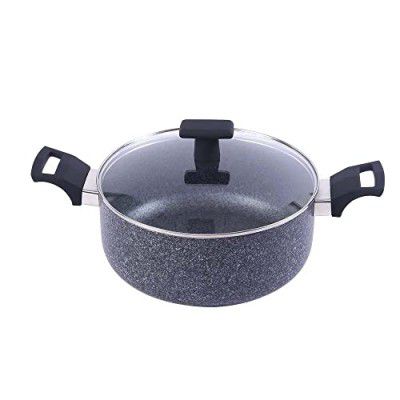 Wonderchef Graphite Casserole with Lid 24 cm, 3 Years Warranty