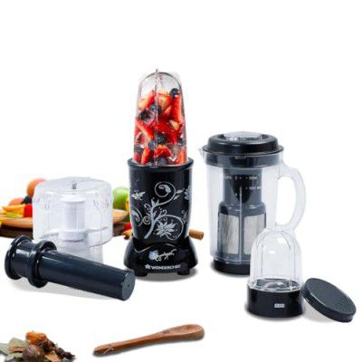 Wonderchef Nutri-blend Juicer, Mixer, Grinder| 500 watts 100% Full Copper Motor|Black