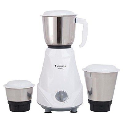 Wonderchef Prime 500-Watt Mixer Grinder with 3 Jars (White)