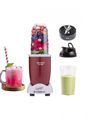 Wonderchef Red Nutri-blend 2 Jars Active Mixer Grinder Blender - 500W