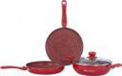 WONDERCHEF Ruby plus IB 2 Induction Bottom Non-Stick Coated Cookware Set  (Aluminium, 4 - Piece)