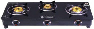 WONDERCHEF Ultima 3 Burner Glass Gas Cooktop, Black Toughened Glass (3 Burners)