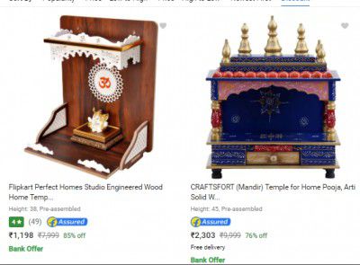 Wood Home Temple Upto 85% Off