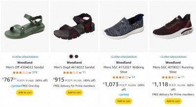 Woodland FootWear Upto 60% Off