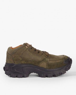 WOODLAND Panelled Lace-Up Trekking Shoes