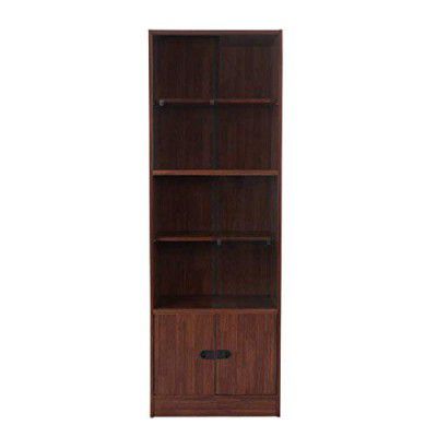 Woodness Engineered Wood; Particle Board Semi-Open Book Shelf,Matte Finish,Set of 1,Brown