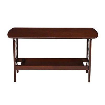 Woodness Hamilda Solid Wood Coffee Table (Mahogany Finish, Brown)