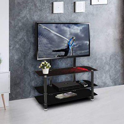 Woodness Tampa Metal TV Entertainment Unit (Finish Color - Black)