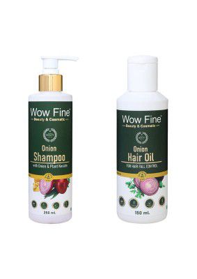 Wow ||fineUnisex|| Set Onion Hair Oil 150 MLand Onion Shampoo 250 ML