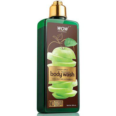 WOW Green Apple Foaming Body Wash 250mL - No Parabens Sulphate Silicones & Color 