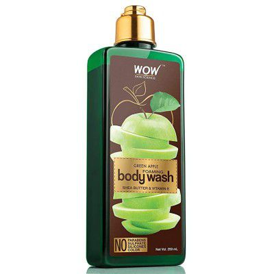 WOW Skin Science Green Apple Foaming Body Wash - No Parabens, Sulphate, Silicones & Color - 250ml