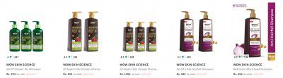 WoW Shampoos & Conditioners @ 63% Discount