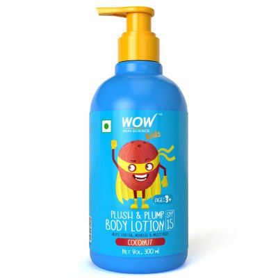 WOW Skin Science Kids Plush & Plump Body Lotion - Coconut - SPF 15 - No Parabens, Mineral Oil, Silicones & Color - 300mL