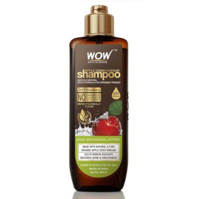 WOW Skin Science Apple Cider Vinegar Shampoo DHT Blockers | Natural Ingredients | PH Balanced | 200ml | Pack of 2