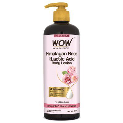 WOW Skin Science Himalayan Rose Body Lotion For Light Hydration - Normal To Oily Skin - with Rose Water, Beetroot Extract - 400mL