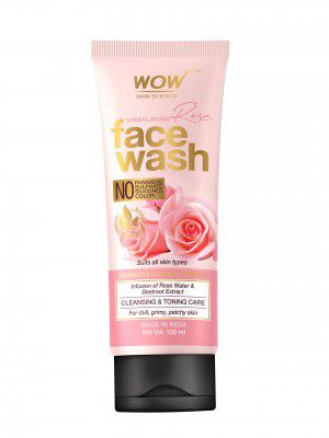 WOW Skin Science Himalayan Rose Face Wash For Cleansing/Dullness - All Skin Types - 100ml Tube