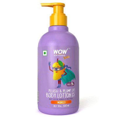 WOW Skin Science Kids Plush & Plump Body Lotion - Mango - SPF 15 - No Parabens, Mineral Oil, Silicones & Color - 300mL