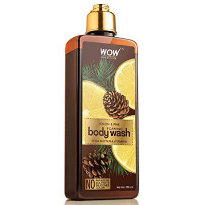 WOW Skin Science Lemon & Pine Foaming Body Wash - No Parabens, Sulphate, Silicones & Color - 250mL