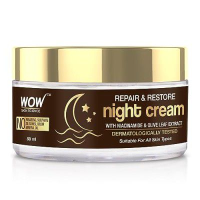 WOW Skin Science Repair & Restore Night Cream | Repairs Skin Damage| Hydrates and Nourishes Skin | Fights Skin Aging | Restores Skin Radiance