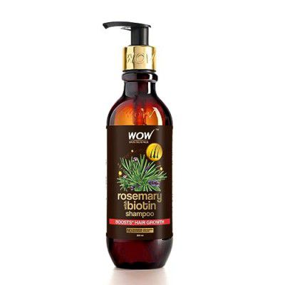 WOW Skin Science Rosemary & Biotin Hair Growth Shampoo | Fights Hair Fall | Grows New Hair | Prevents Breakage & Split Ends | Adds Shine to Dull Hair