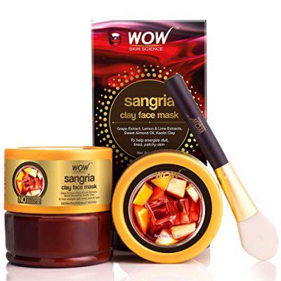 WOW Skin Science Sangria Face Mask for Energizing Dull, Tired, Patchy Skin - For All Skin Types - No Parabens, Sulphate & Mineral Oil - 200mL