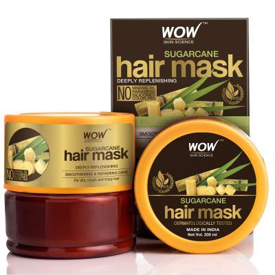 WOW Skin Science Sugarcane Hair Mask For Dry, Frizzy and Damaged Hair - 200 ml