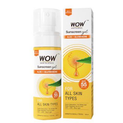 WOW Skin Science Sunscreen SPF 55 PA+++ Matte Look Ultra Light | Broad Spectrum- UVA&UVB Protection | All Skin Types | For Women & Men- 100ml