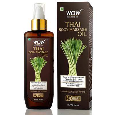 WOW Skin Science Thai Body Massage Oil for Reviving and Refreshing - 200 ml