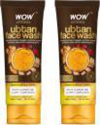 WOW SKIN SCIENCE Ubtan with Chickpea Flour, Turmeric- Pack of 2 - Net Vol 200mL Face Wash  