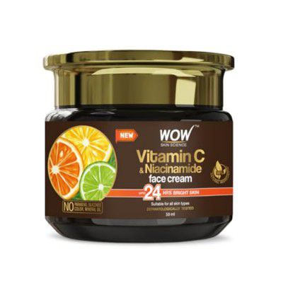 WOW Skin Science Vitamin C Face Cream - Oil Free, Quick Absorbing - For All Skin Types - 50 ml