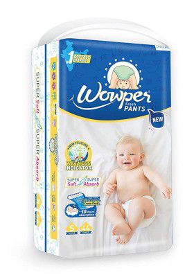 Wowper Fresh Baby Diapers Pants | Upto 10 Hrs Absorption (Small, 44)