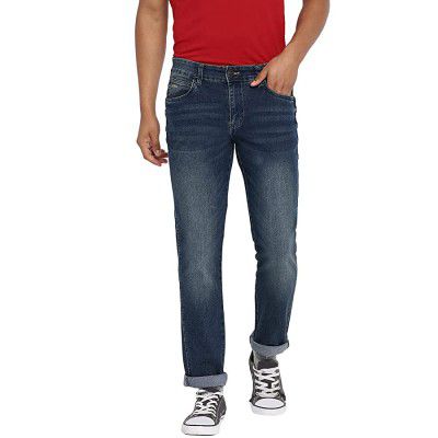 Wrangler Men Skanders Dark Blue Slim Fit Jeans