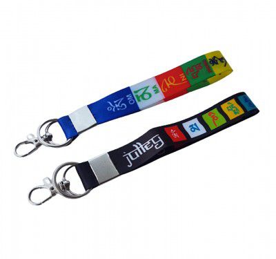 WristID™ Tibetan Ladakh Prayer OM & JULLEY Keychain Combo Lanyard Holder Badge Multi color 7 inch Pack of 2 (refer Image) on Amazon