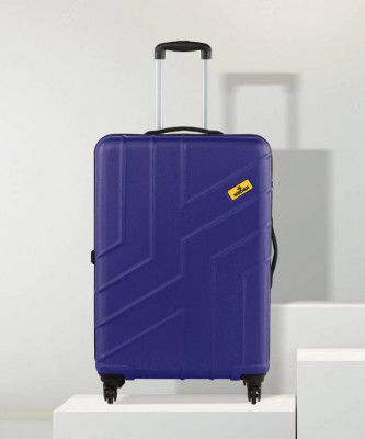 WROGN Large Check-in Suitcase (75 cm) 4 Wheels - Maze- Mid Night Blue