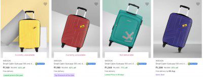 Wrogn Suitcases Upto 87% off | Starts ₹849