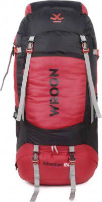 WROGN Trekking Bag For Hiking/Camping/Outdoor Sports with Rain Cover/Shoe Compartment Rucksack - 65 L  (Red)