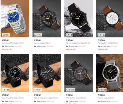 Wrogn Watches Starts @594 | Upto 88% Off